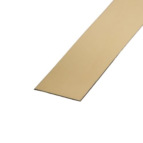 Selbstklebende Edelstahl Wandleiste 3,0 Meter/Rolle Wandaufkleberstreifen Spiegel/Pinsel Edelstahl Flach Selbstklebende Dekoration(3cm gold,3.0m mirror) von YZWHKJ