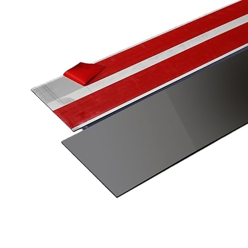 Selbstklebende Edelstahl Wandleiste 3,0 Meter/Rolle Wandaufkleberstreifen Spiegel/Pinsel Edelstahl Flach Selbstklebende Dekoration(8cm black,3.0m mirror) von YZWHKJ