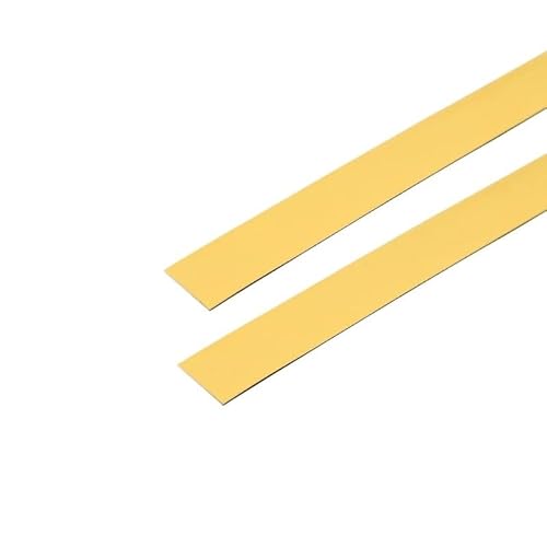Selbstklebende Edelstahl Wandleiste 5M PVC-Dekorationslinie Selbstklebendes Hintergrundwand-Kantenband Streifen Deckenmöbel(Gold,1.8cm) von YZWHKJ