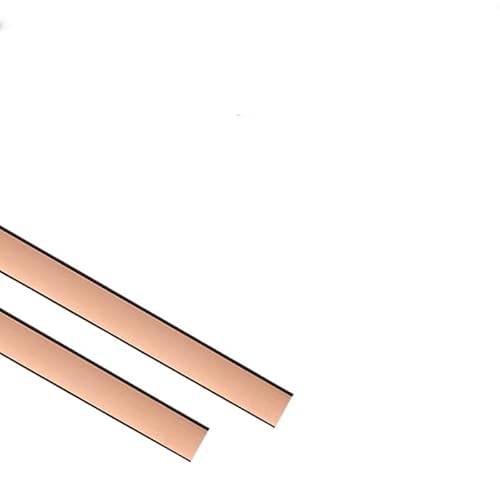 Selbstklebende Edelstahl Wandleiste 5M Selbstklebende Randnaht PVC Wanddekor, Zierlinie, Lückenaufkleber, Wohnzimmer, Metalloptik Streifen(Brass,1.8cm) von YZWHKJ