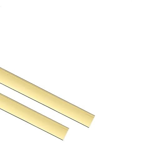 Selbstklebende Edelstahl Wandleiste 5M Selbstklebende Randnaht PVC Wanddekor, Zierlinie, Lückenaufkleber, Wohnzimmer, Metalloptik Streifen(Gold,2cm) von YZWHKJ