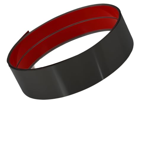 Selbstklebende Edelstahl Wandleiste Abziehbare Aufklebbare Trittplatten-Basisabdeckung,Sockelleiste For Wand,Tür,Küchenschrank,Geschirrspüler-Zehenschutz – Kratzschutz(Glossy Black) von YZWHKJ