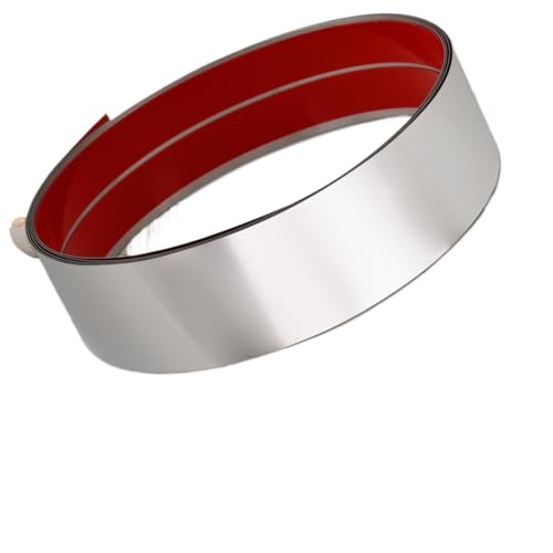 Selbstklebende Edelstahl Wandleiste Abziehbare Aufklebbare Trittplatten-Basisabdeckung,Sockelleiste For Wand,Tür,Küchenschrank,Geschirrspüler-Zehenschutz – Kratzschutz(Glossy Silver) von YZWHKJ