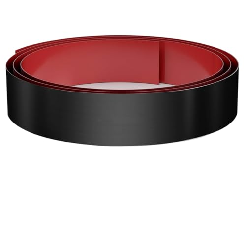 Selbstklebende Edelstahl Wandleiste Edelstahl-Fußleistenabdeckung,4 X 102 Zoll Fußleistenplatte,Selbstklebende Fußleiste For Unterseite Türen,Kücheninseln(Black) von YZWHKJ