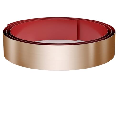 Selbstklebende Edelstahl Wandleiste Edelstahl-Fußleistenabdeckung,4 X 102 Zoll Fußleistenplatte,Selbstklebende Fußleiste For Unterseite Türen,Kücheninseln(Copper) von YZWHKJ