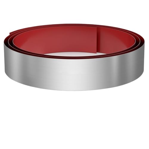 Selbstklebende Edelstahl Wandleiste Edelstahl-Fußleistenabdeckung,4 X 102 Zoll Fußleistenplatte,Selbstklebende Fußleiste For Unterseite Türen,Kücheninseln(Nickel) von YZWHKJ