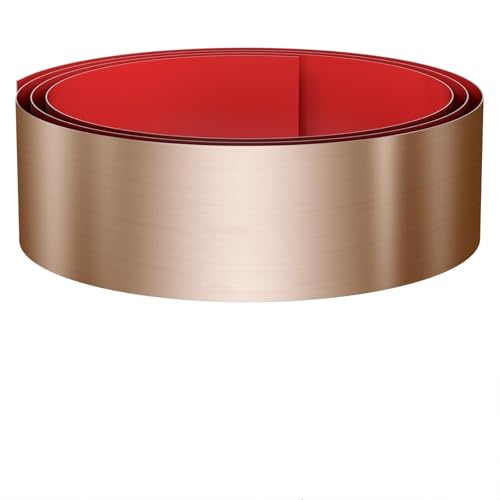 Selbstklebende Edelstahl Wandleiste Fußleistenabdeckung Aus Edelstahl,15,2 X 259,1 Cm,Selbstklebende Fußleiste For Unterseite Türen,Kücheninseln,Schränken,Küchenschränken(Copper) von YZWHKJ