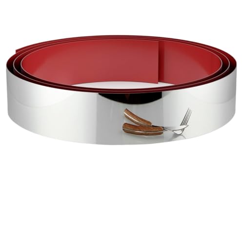 Selbstklebende Edelstahl Wandleiste Fußleistenabdeckung Edelstahl,10,2X259,1 Cm,Selbstklebende Fußleiste For Unterseite Türen,Kücheninseln,Schränken,Küchenschränken(Spiegelsilber)(Silver) von YZWHKJ