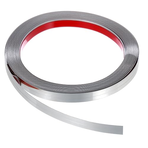 Selbstklebende Edelstahl Wandleiste Silberspiegel Selbstklebende Flache Dekorative Linienleiste Edelstahl-Wandaufkleber Hintergrundwand Arbeitszimmer Deckenkante Selbstklebende Edelstahl Wandleiste Silberspiegel Selbstklebende Flache Dekorative Linienleiste Edelstahl-Wandaufkleber Hintergrundwand Arbeitszimmer Deckenkante von YZWHKJ