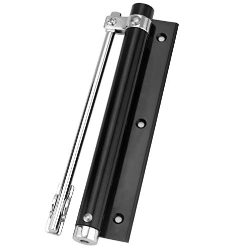 Türschließer Automatisch Automatische Türschließer einzelner Federfestigkeit einstellbares oberflächenmontiertes Edelstahltür selbstschließendes Scharnier(Black) von YZWHKJ