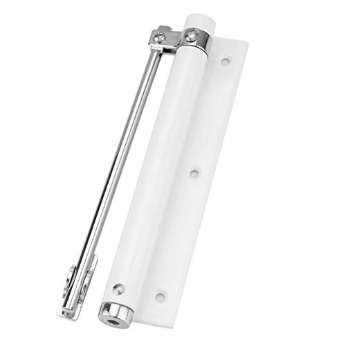 Türschließer Automatisch Automatische Türschließer einzelner Federfestigkeit einstellbares oberflächenmontiertes Edelstahltür selbstschließendes Scharnier(White) von YZWHKJ