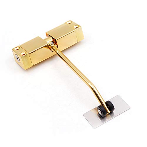 Türschließer Automatisch Edelstahlautomatische Federtürschließer Türschließvorrichtung kann die Türschließeinrichtung einstellen Möbeltür Hardw(Gold) von YZWHKJ