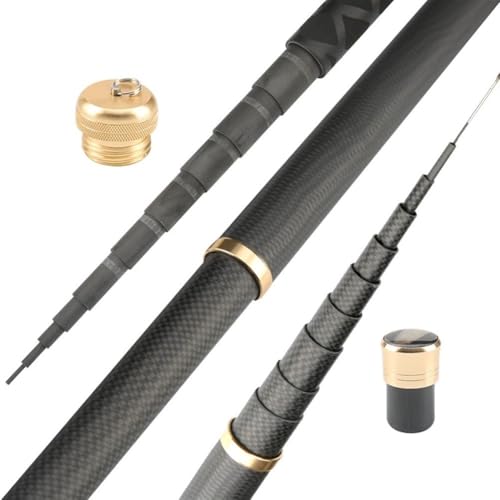 YZWHKJ Fliegenfischen Rute Super Light Hart Carbon Fiber Hand Angelrute Teleskop Angelrute 2.7M 3.6M 3.9M 4.5M 5.4M 6.3.0M 7.2M 8M 9M 10M Stream-Rod Handangelrute aus Carbon(10m) von YZWHKJ