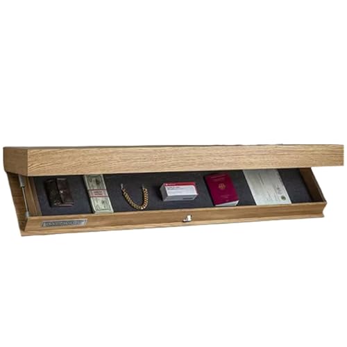 YZWHKJ Schrank Mit Geheimfach Regal mit Geheimfach, verdecktes Schweberegal, wandmontierte Aufbewahrungslösung for Wohnzimmer oder Büro(Brown) von YZWHKJ
