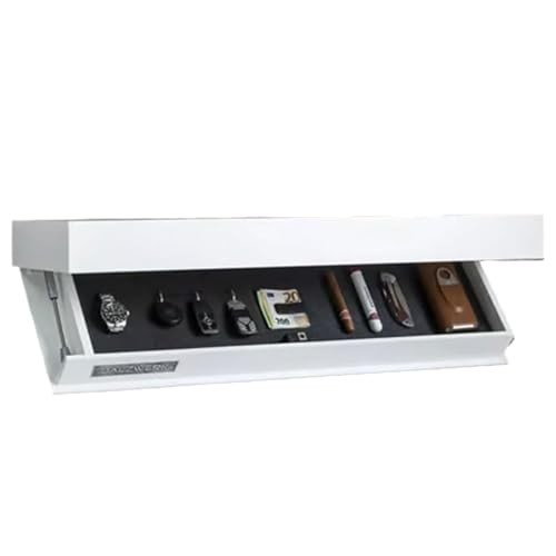 YZWHKJ Schrank Mit Geheimfach Regal mit Geheimfach, verdecktes Schweberegal, wandmontierte Aufbewahrungslösung for Wohnzimmer oder Büro(White) von YZWHKJ