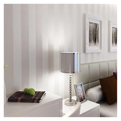 YZWHKJ Tapete Vliestapete Silber Minimalist Moderne Wandverkleidung Streifen-Wand-Papier-Glitzer-Non-Woven-Hintergrund-Wand For Wohnzimmer von YZWHKJ
