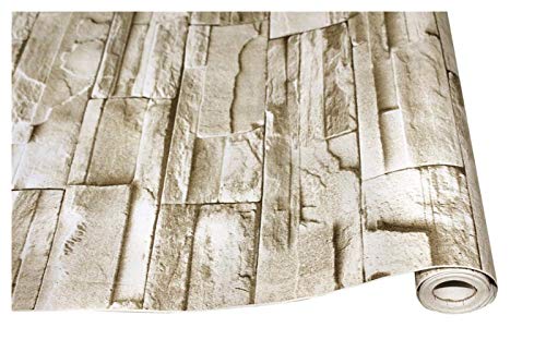 YZWHKJ Tapete Vliestapete Tapete Faux Ziegel Vinyl Selbstklebende 3D Wallpaper Für Schlafzimmer Wohnzimmer Wände Dekoration Aufkleber(3.0mx45cm) von YZWHKJ