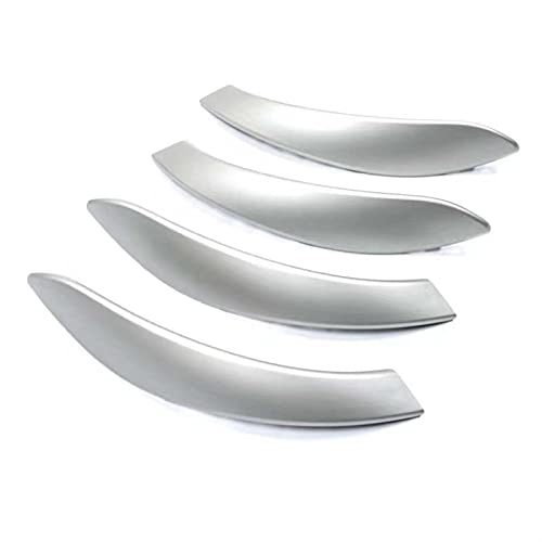 YZWHKJ Türgriff Innen Auto Kohlefaser Silber Schwarz Autotür Griff Abdeckung Panel Passend Für BMW 3 4. Serie F30 F31 F32 F33 F34 F35 F36 F80 F82 F83 2013-2018(Silver 4pcs Set) von YZWHKJ