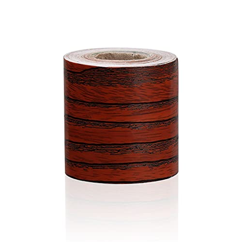 YZWHKJ Wandbordüre Selbstklebend 1 STÜCK Selbstklebende Holzkorn-Taille-Tapete wasserdicht PVC Wandgrenze Baseboard Aufkleber Vinyl Abziehbilder Wohnkultur(Brown,5cm x 5m) von YZWHKJ