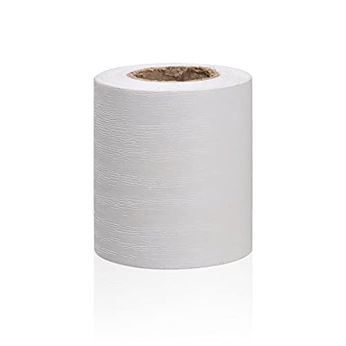 YZWHKJ Wandbordüre Selbstklebend 1 STÜCK Selbstklebende Holzkorn-Taille-Tapete wasserdicht PVC Wandgrenze Baseboard Aufkleber Vinyl Abziehbilder Wohnkultur(White,5cm x 5m) von YZWHKJ