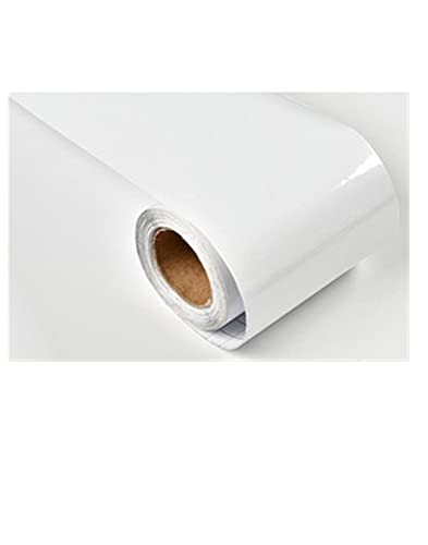 YZWHKJ Wandbordüre Selbstklebend 10M Taillen-Linie Wand-Sticker Holz Marmor Heizleiste Wasserdicht Self-Adhesive Kitchen Corner Border Tapeten-Fliese Dekorative Film(Shiny White) von YZWHKJ