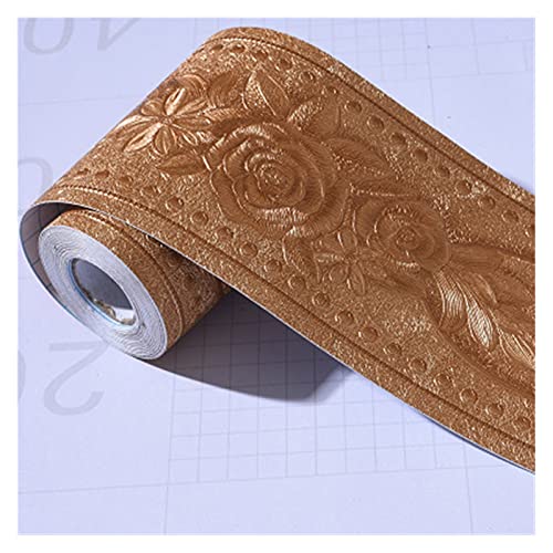 YZWHKJ Wandbordüre Selbstklebend 10cm * 5m Wall Border Aufkleber Badezimmer Wohnzimmer Küche Esszimmer Home Baseboard Selbstklebende Wandaufkleber Fliesen PVC(8) von YZWHKJ