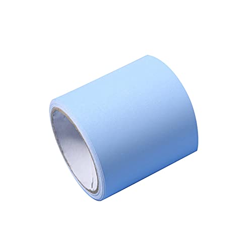 YZWHKJ Wandbordüre Selbstklebend 5M / 10M Wohnzimmer wasserdichte wanddekor taille line aufkleber baseboard tile decals DIY. Selbstklebende Festkörper-Tapetengrenze(Matte Light Blue,5mx10cm) von YZWHKJ