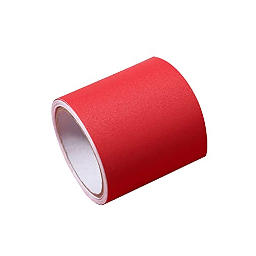YZWHKJ Wandbordüre Selbstklebend 5M / 10M Wohnzimmer wasserdichte wanddekor taille line aufkleber baseboard tile decals DIY. Selbstklebende Festkörper-Tapetengrenze(Matte Red,10mx10cm) von YZWHKJ
