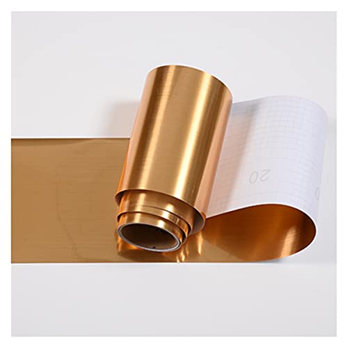 YZWHKJ Wandbordüre Selbstklebend 5M / 10M Wohnzimmer wasserdichte wanddekor taille line aufkleber baseboard tile decals DIY. Selbstklebende Festkörper-Tapetengrenze(Metal Golden,5mx10cm) von YZWHKJ
