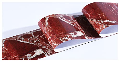 YZWHKJ Wandbordüre Selbstklebend Baseboard Wandaufkleber Selbstklebende Wasserdichte Fliesen-Taille-Aufkleber Wohnzimmer-Korridor-Grenze Dekorative Boden(B,W 12cmx H 500cm) von YZWHKJ