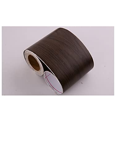 YZWHKJ Wandbordüre Selbstklebend DIY. Selbstklebende Baseboard Boden Kontakt Papier Holz Stil Sockellinie Aufkleber Wasserdichte Vinyl-Taille Linie Wallpaper Wohnkultur(Wood BW) von YZWHKJ