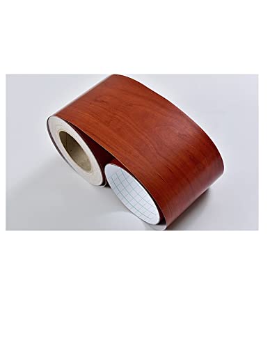 YZWHKJ Wandbordüre Selbstklebend DIY. Selbstklebende Baseboard Boden Kontakt Papier Holz Stil Sockellinie Aufkleber Wasserdichte Vinyl-Taille Linie Wallpaper Wohnkultur(Wood GL) von YZWHKJ