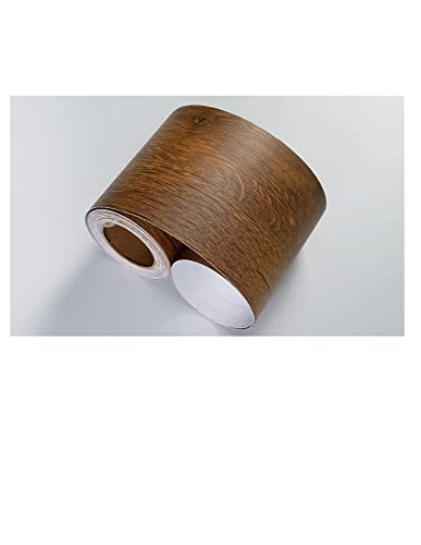 YZWHKJ Wandbordüre Selbstklebend DIY. Selbstklebende Baseboard Boden Kontakt Papier Holz Stil Sockellinie Aufkleber Wasserdichte Vinyl-Taille Linie Wallpaper Wohnkultur(Wood PW) von YZWHKJ