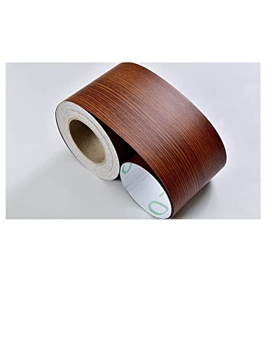 YZWHKJ Wandbordüre Selbstklebend DIY. Selbstklebende Baseboard Boden Kontakt Papier Holz Stil Sockellinie Aufkleber Wasserdichte Vinyl-Taille Linie Wallpaper Wohnkultur(Wood ROW) von YZWHKJ