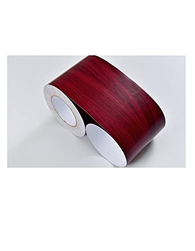 YZWHKJ Wandbordüre Selbstklebend DIY. Selbstklebende Baseboard Boden Kontakt Papier Holz Stil Sockellinie Aufkleber Wasserdichte Vinyl-Taille Linie Wallpaper Wohnkultur(Wood RT) von YZWHKJ