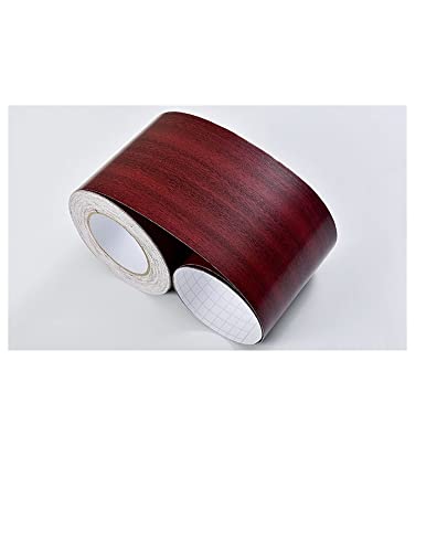 YZWHKJ Wandbordüre Selbstklebend DIY. Selbstklebende Baseboard Boden Kontakt Papier Holz Stil Sockellinie Aufkleber Wasserdichte Vinyl-Taille Linie Wallpaper Wohnkultur(Wood WL) von YZWHKJ