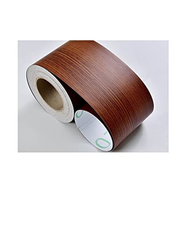 YZWHKJ Wandbordüre Selbstklebend DIY. Selbstklebende Baseboard Bodenaufkleber Holz Stil Sockellinie Wasserdichte Vinyl-Taille Linie Tapete Moderne Aufkleber Wohnkultur(Wood ROW,5 Meters) von YZWHKJ