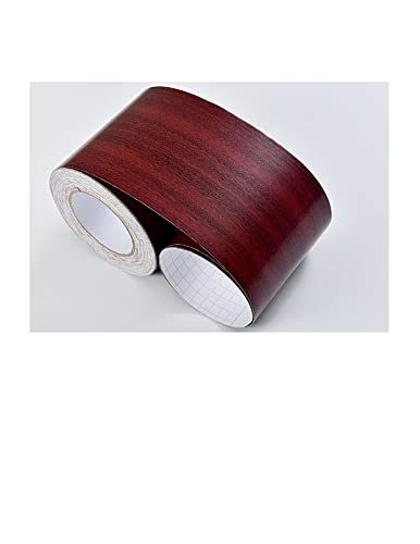 YZWHKJ Wandbordüre Selbstklebend DIY. Selbstklebende Baseboard Bodenaufkleber Holz Stil Sockellinie Wasserdichte Vinyl-Taille Linie Tapete Moderne Aufkleber Wohnkultur(Wood WL,10 Meters) von YZWHKJ