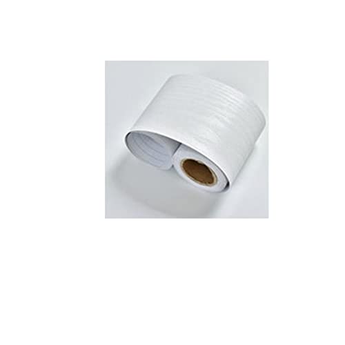 YZWHKJ Wandbordüre Selbstklebend DIY. Selbstklebende Baseboard Bodenaufkleber Holz Stil Sockellinie Wasserdichte Vinyl-Taille Linie Tapete Moderne Aufkleber Wohnkultur(Wood White,5 Meters) von YZWHKJ