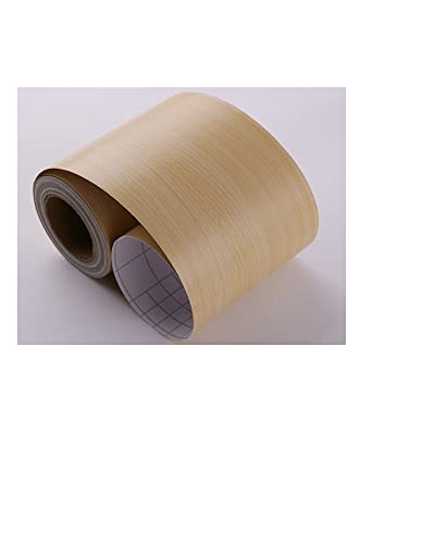 YZWHKJ Wandbordüre Selbstklebend DIY. Selbstklebende Baseboard Bodenaufkleber Holz Stil Sockellinie Wasserdichte Vinyl-Taille Linie Tapete Moderne Aufkleber Wohnkultur(Wood YW,10 Meters) von YZWHKJ