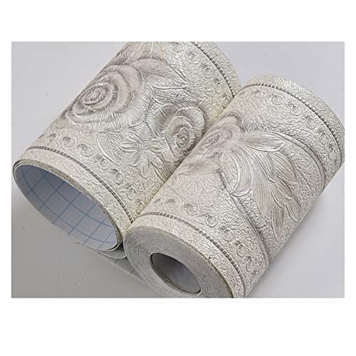 YZWHKJ Wandbordüre Selbstklebend Dekorative Taille Wandaufkleber Retro Baseboard Socketing Badezimmer Schlafzimmer Selbstklebende Tapete Wasserdichte Verdickung Abziehbilder(10201) von YZWHKJ