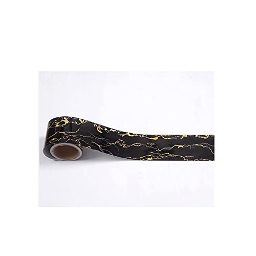 YZWHKJ Wandbordüre Selbstklebend Marmor-Baseboard-Wandaufkleber Selbstklebende wasserdichte Fliesen-Taille Linie Aufkleber Wohnzimmer Fenster-Sill-Rahmenboden-Tapete(HBS-10,10CM x 10M) von YZWHKJ