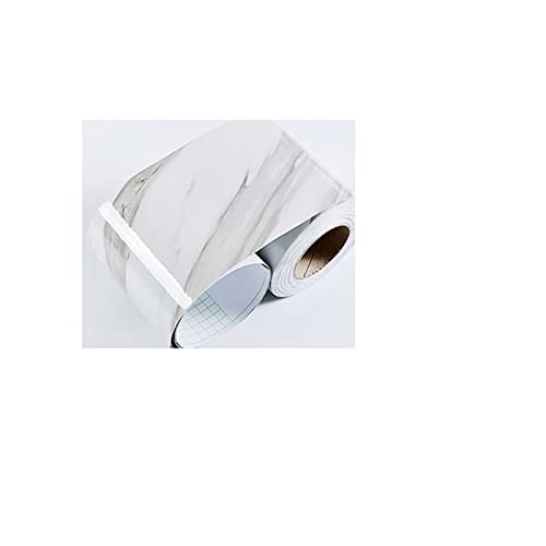 YZWHKJ Wandbordüre Selbstklebend Marmor-Baseboard-Wandaufkleber Selbstklebende wasserdichte Fliesen-Taille Linie Aufkleber Wohnzimmer Fenster-Sill-Rahmenboden-Tapete(JS-01,10CM x 10M) von YZWHKJ