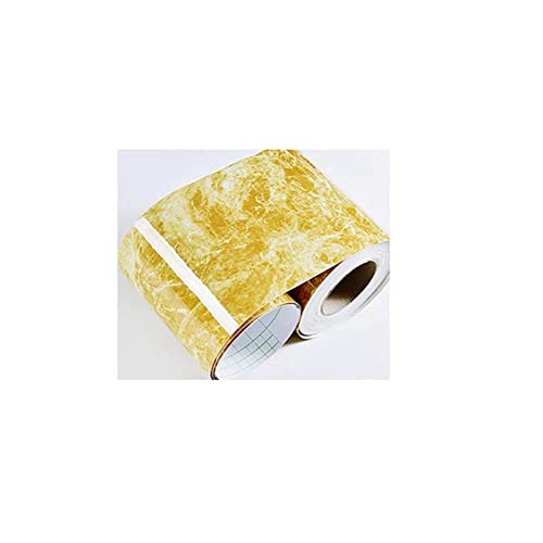 YZWHKJ Wandbordüre Selbstklebend Marmor-Baseboard-Wandaufkleber Selbstklebende wasserdichte Fliesen-Taille Linie Aufkleber Wohnzimmer Fenster-Sill-Rahmenboden-Tapete(NS-07,10CM x 10M) von YZWHKJ