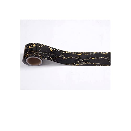 YZWHKJ Wandbordüre Selbstklebend Marmor-Baseboard-Wandaufkleber Selbstklebende wasserdichte Fliesen-Taille Linie Aufkleber Wohnzimmer Fenster-Sill-Rahmenboden-Tapete(QS-024,10CM x 10M) von YZWHKJ