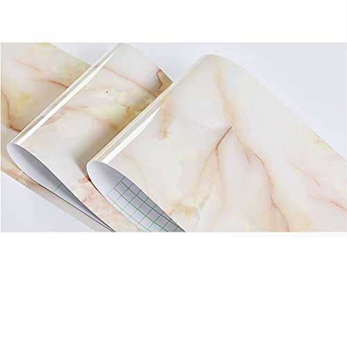 YZWHKJ Wandbordüre Selbstklebend Marmor-Baseboard-Wandaufkleber Selbstklebende wasserdichte Fliesen-Taille Linie Aufkleber Wohnzimmer Fenster-Sill-Rahmenboden-Tapete(YS-04,10CM x 5M) von YZWHKJ