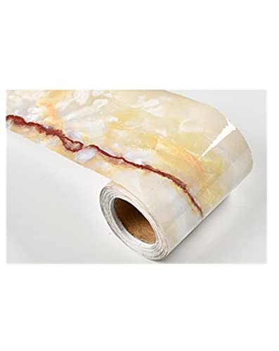 YZWHKJ Wandbordüre Selbstklebend Marmor-Taille Linie Tapete Selbstklebende praktische Wohnzimmer Badezimmer Spiegelmöbel Wasserdichte Taille Baseboard Aufkleber(Marble AMG,5m x 10cm) von YZWHKJ
