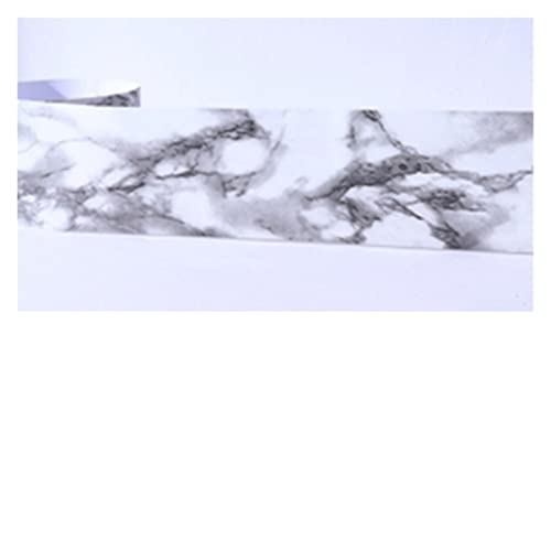 YZWHKJ Wandbordüre Selbstklebend Marmor-Taille Linie Tapete Selbstklebende praktische Wohnzimmer Badezimmer Spiegelmöbel Wasserdichte Taille Baseboard Aufkleber(Marble Gray,10m x 10cm) von YZWHKJ