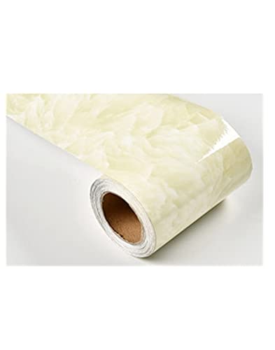 YZWHKJ Wandbordüre Selbstklebend Marmor-Taille Linie Tapete Selbstklebende praktische Wohnzimmer Badezimmer Spiegelmöbel Wasserdichte Taille Baseboard Aufkleber(Marble JDG,5m x 10cm) von YZWHKJ