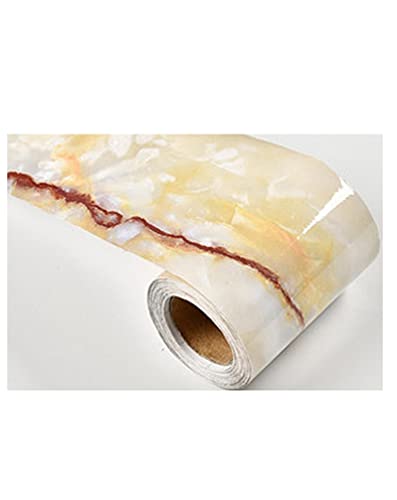 YZWHKJ Wandbordüre Selbstklebend Praktische wasserdichte Baseboard Wandaufkleber Dekorative Film Selbstklebende Taille Linie Wohnzimmer Marmor Wallpaper Grenzen Abziehbilder(Marble AMG,10mx10cm) von YZWHKJ